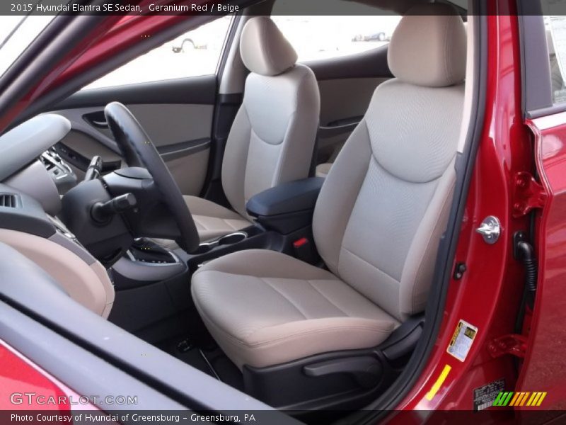 Geranium Red / Beige 2015 Hyundai Elantra SE Sedan