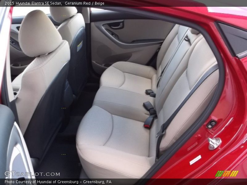 Geranium Red / Beige 2015 Hyundai Elantra SE Sedan