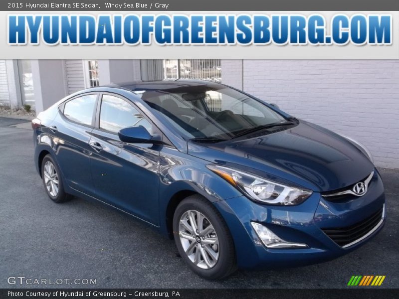 Windy Sea Blue / Gray 2015 Hyundai Elantra SE Sedan