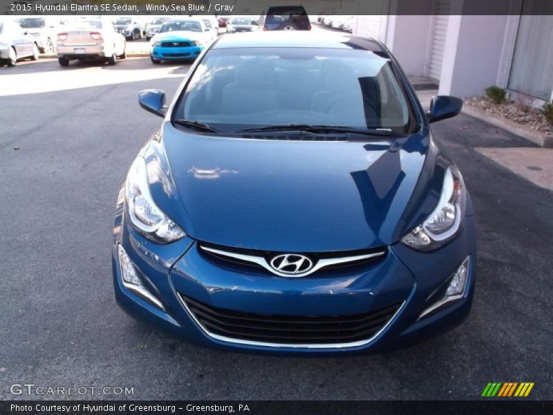 Windy Sea Blue / Gray 2015 Hyundai Elantra SE Sedan