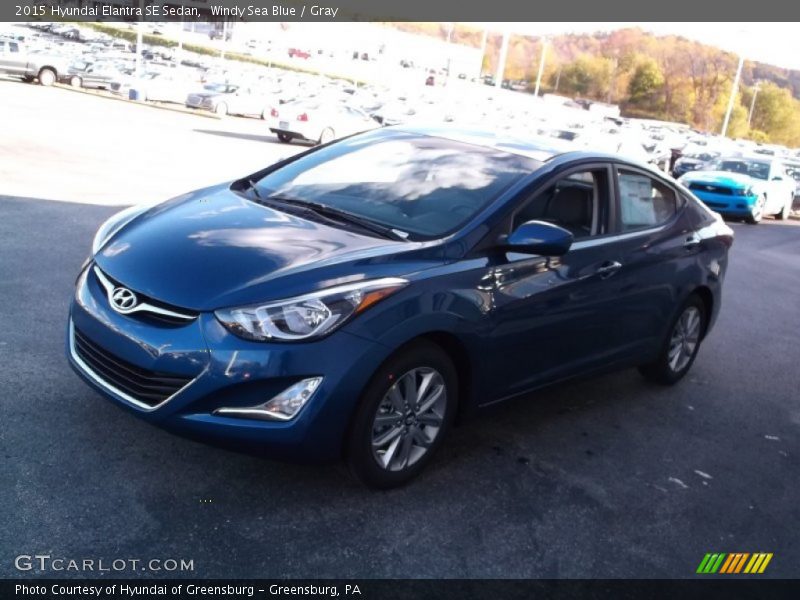 Windy Sea Blue / Gray 2015 Hyundai Elantra SE Sedan