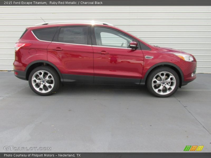 Ruby Red Metallic / Charcoal Black 2015 Ford Escape Titanium