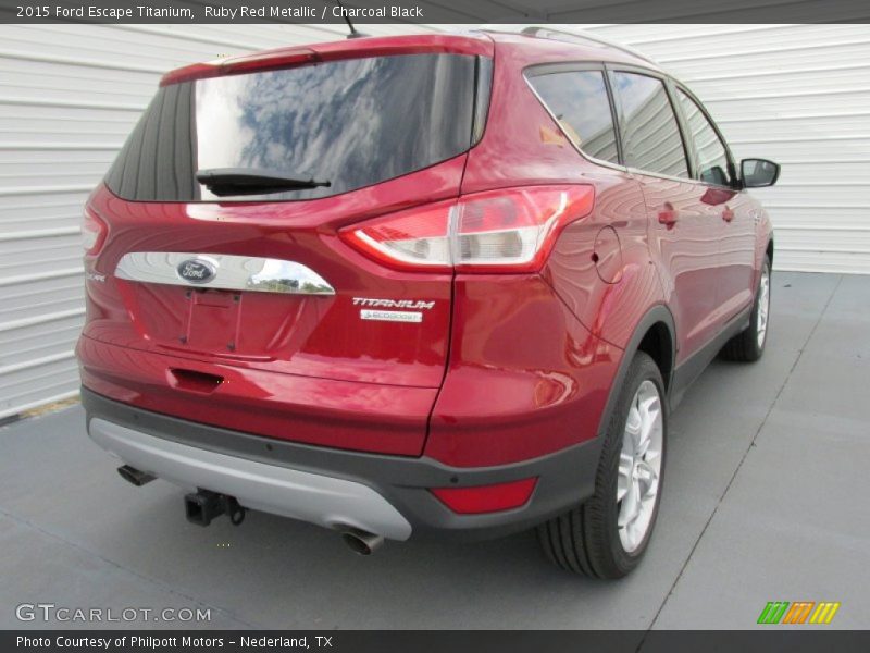 Ruby Red Metallic / Charcoal Black 2015 Ford Escape Titanium