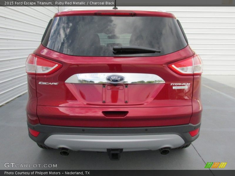 Ruby Red Metallic / Charcoal Black 2015 Ford Escape Titanium