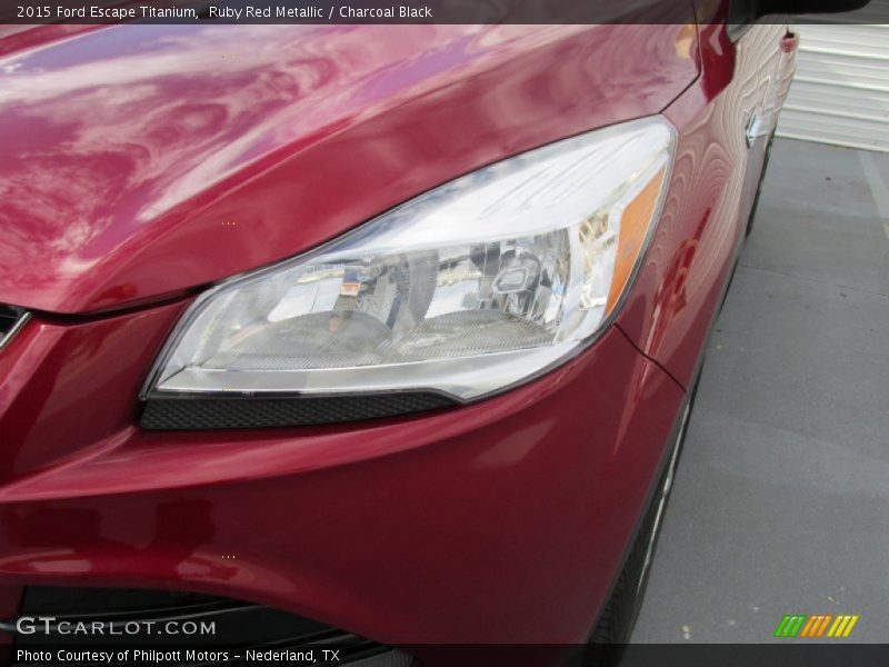 Ruby Red Metallic / Charcoal Black 2015 Ford Escape Titanium