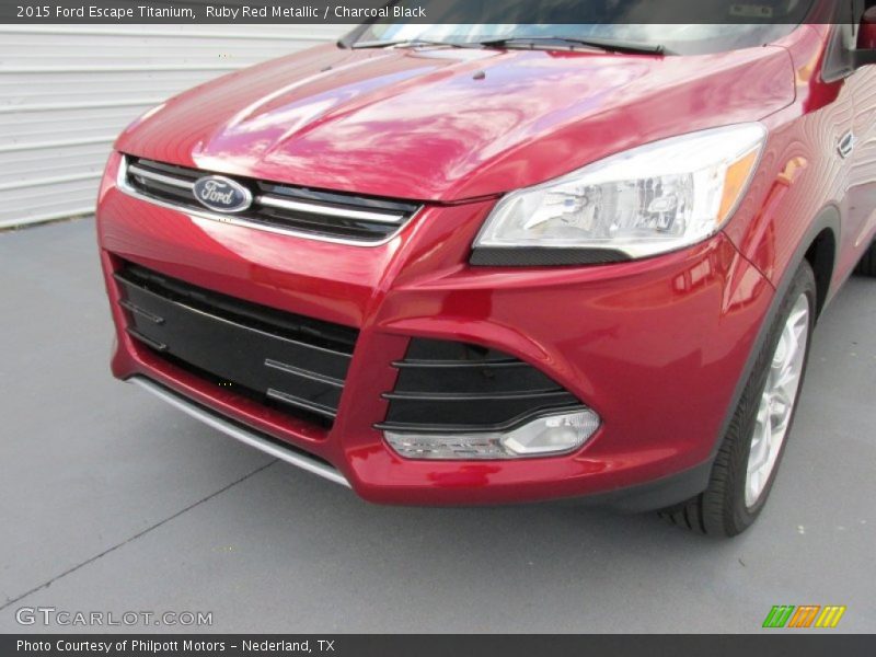 Ruby Red Metallic / Charcoal Black 2015 Ford Escape Titanium