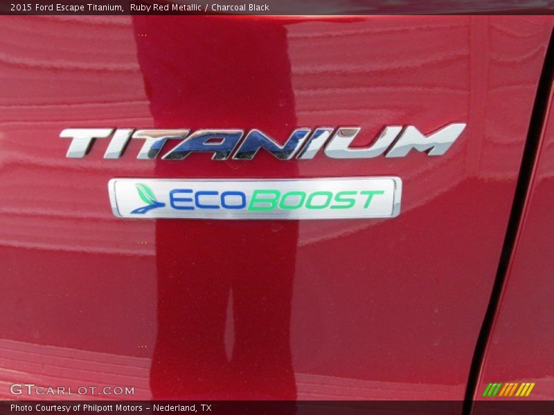 Ruby Red Metallic / Charcoal Black 2015 Ford Escape Titanium