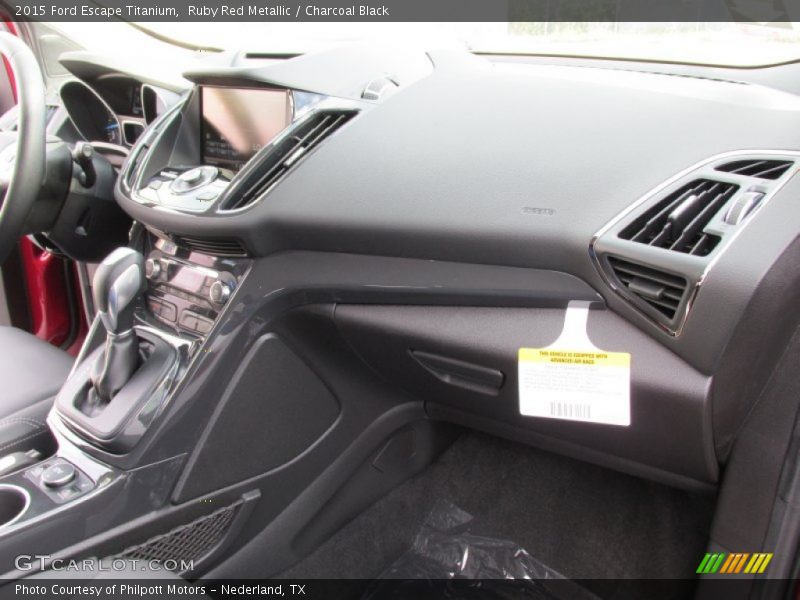 Ruby Red Metallic / Charcoal Black 2015 Ford Escape Titanium
