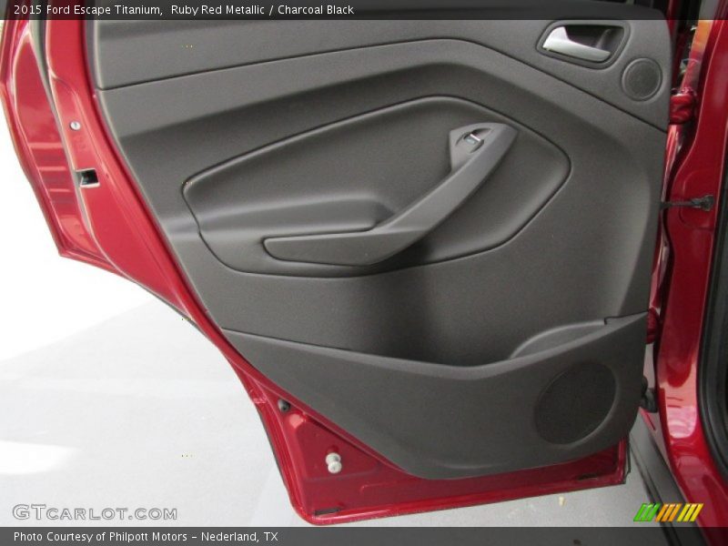 Ruby Red Metallic / Charcoal Black 2015 Ford Escape Titanium