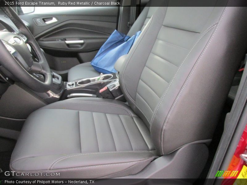 Ruby Red Metallic / Charcoal Black 2015 Ford Escape Titanium
