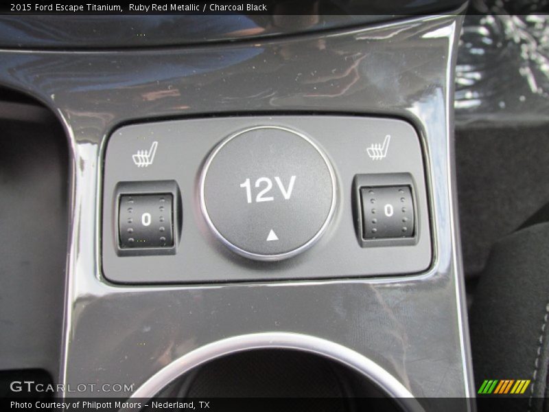 Ruby Red Metallic / Charcoal Black 2015 Ford Escape Titanium