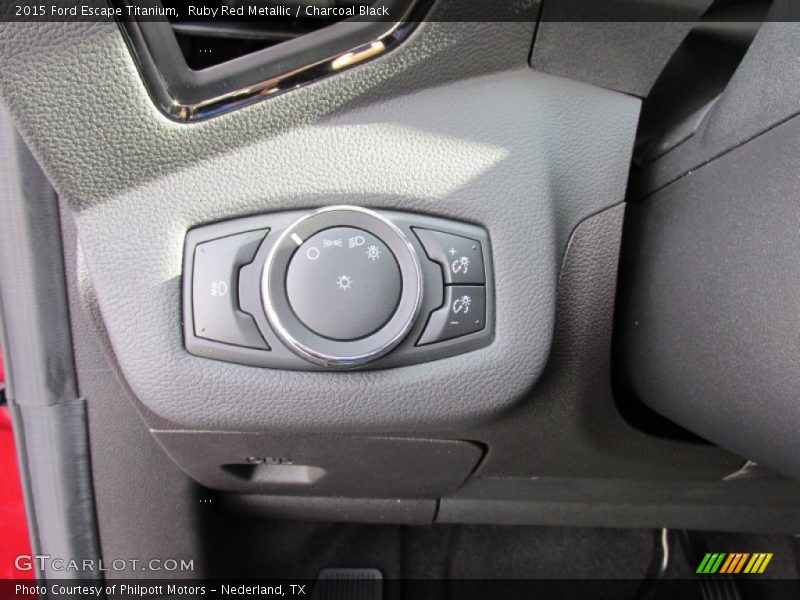 Ruby Red Metallic / Charcoal Black 2015 Ford Escape Titanium