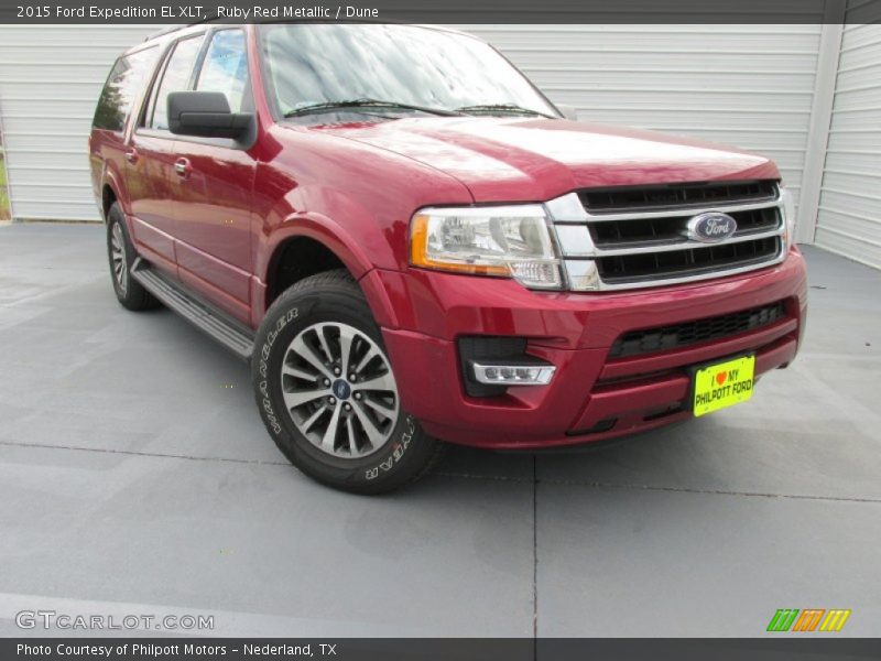 Ruby Red Metallic / Dune 2015 Ford Expedition EL XLT