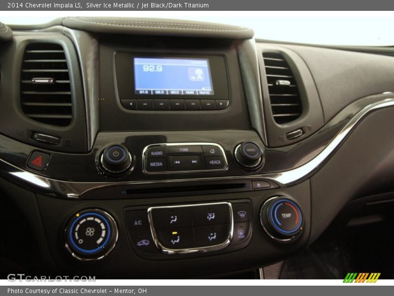 Silver Ice Metallic / Jet Black/Dark Titanium 2014 Chevrolet Impala LS