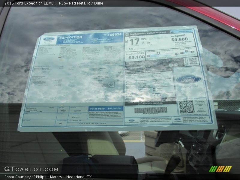 Ruby Red Metallic / Dune 2015 Ford Expedition EL XLT