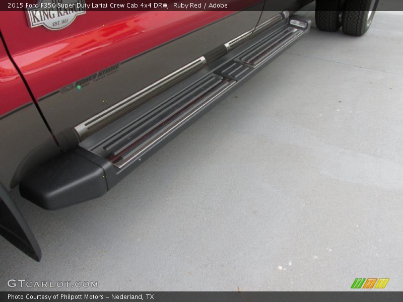 Ruby Red / Adobe 2015 Ford F350 Super Duty Lariat Crew Cab 4x4 DRW