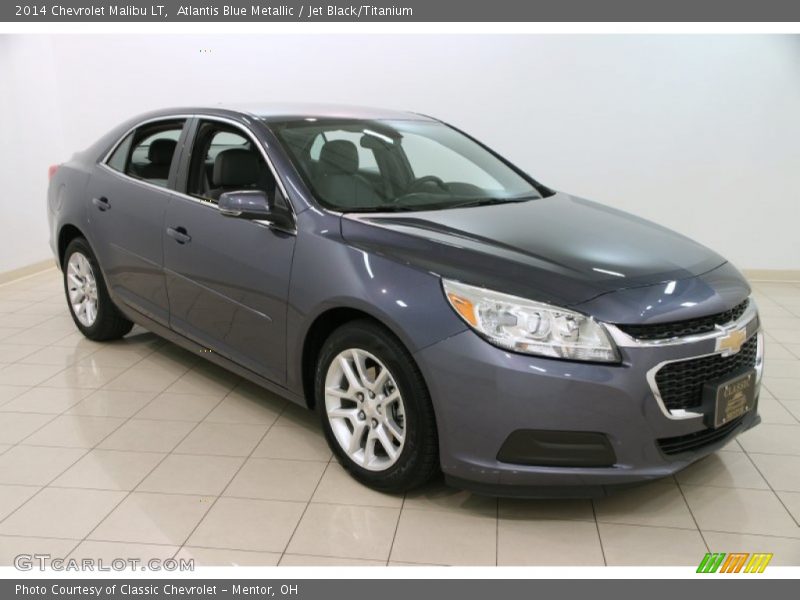 Atlantis Blue Metallic / Jet Black/Titanium 2014 Chevrolet Malibu LT