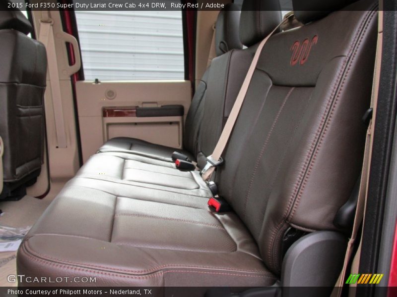 Ruby Red / Adobe 2015 Ford F350 Super Duty Lariat Crew Cab 4x4 DRW