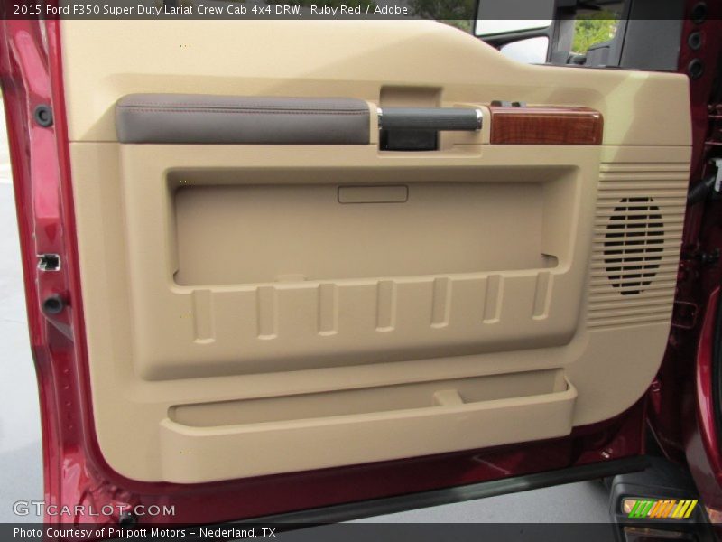 Ruby Red / Adobe 2015 Ford F350 Super Duty Lariat Crew Cab 4x4 DRW