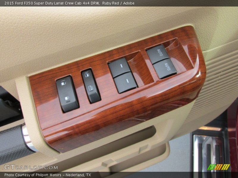 Ruby Red / Adobe 2015 Ford F350 Super Duty Lariat Crew Cab 4x4 DRW