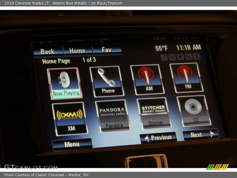 Atlantis Blue Metallic / Jet Black/Titanium 2014 Chevrolet Malibu LT