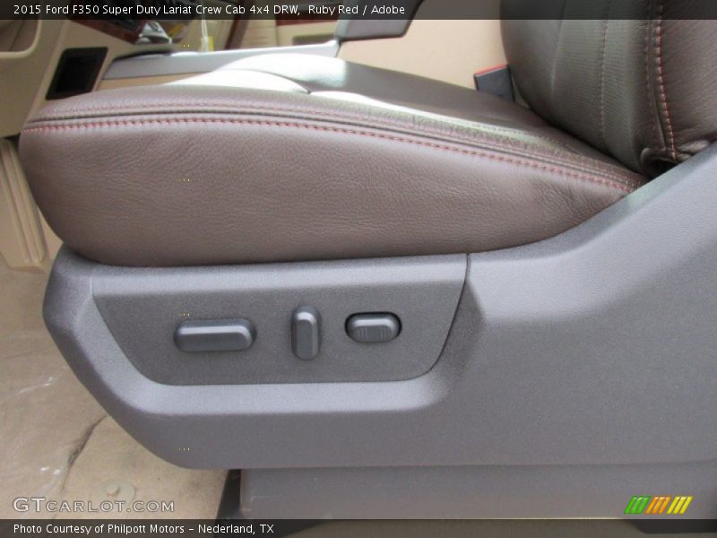 Ruby Red / Adobe 2015 Ford F350 Super Duty Lariat Crew Cab 4x4 DRW