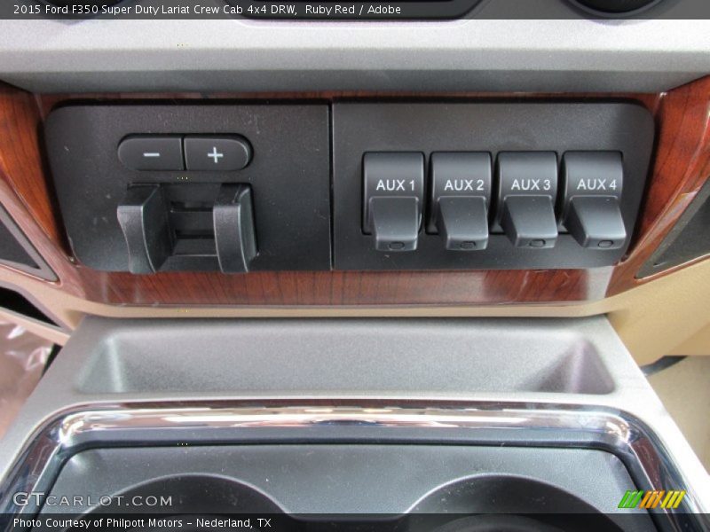 Ruby Red / Adobe 2015 Ford F350 Super Duty Lariat Crew Cab 4x4 DRW
