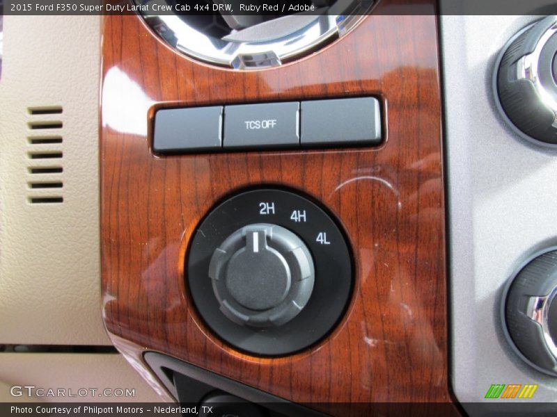 Ruby Red / Adobe 2015 Ford F350 Super Duty Lariat Crew Cab 4x4 DRW