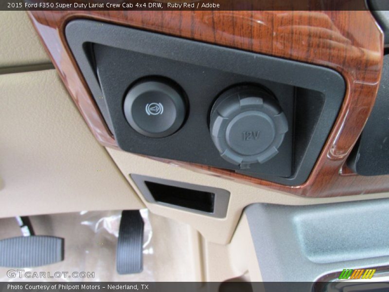 Ruby Red / Adobe 2015 Ford F350 Super Duty Lariat Crew Cab 4x4 DRW