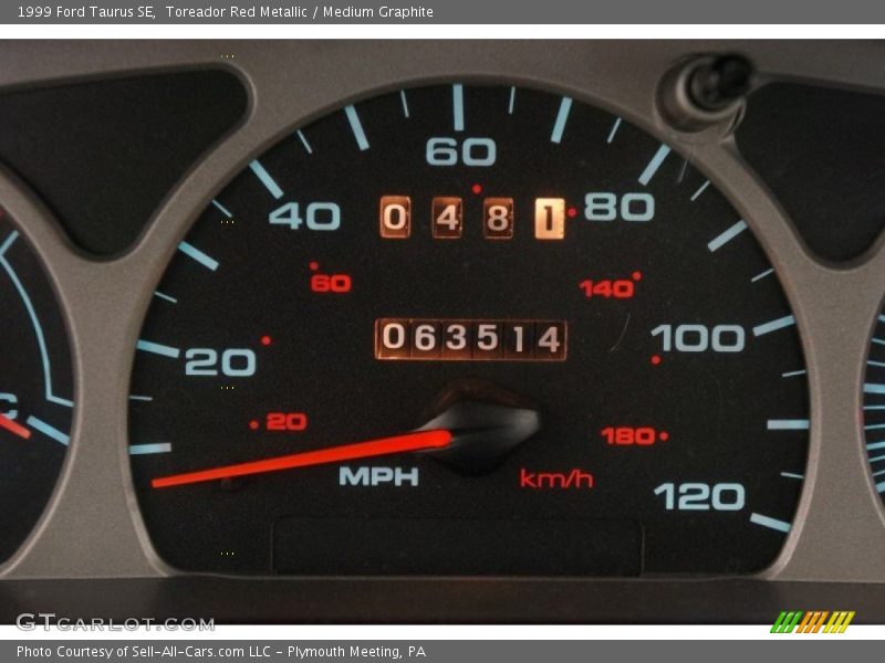 Toreador Red Metallic / Medium Graphite 1999 Ford Taurus SE
