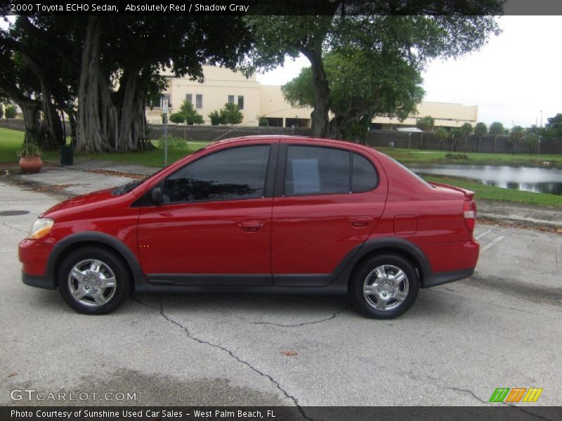 Absolutely Red / Shadow Gray 2000 Toyota ECHO Sedan