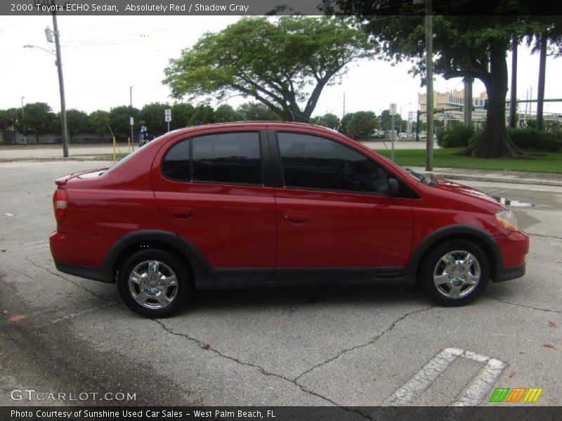 Absolutely Red / Shadow Gray 2000 Toyota ECHO Sedan