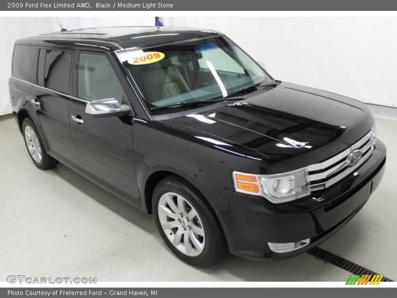 Black / Medium Light Stone 2009 Ford Flex Limited AWD