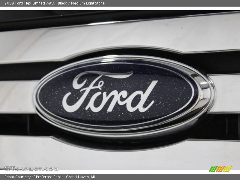 Black / Medium Light Stone 2009 Ford Flex Limited AWD