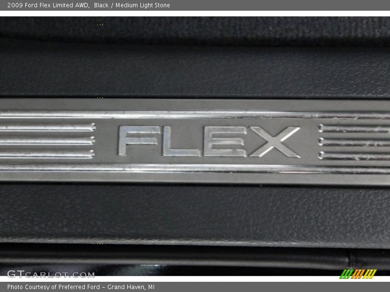 Black / Medium Light Stone 2009 Ford Flex Limited AWD