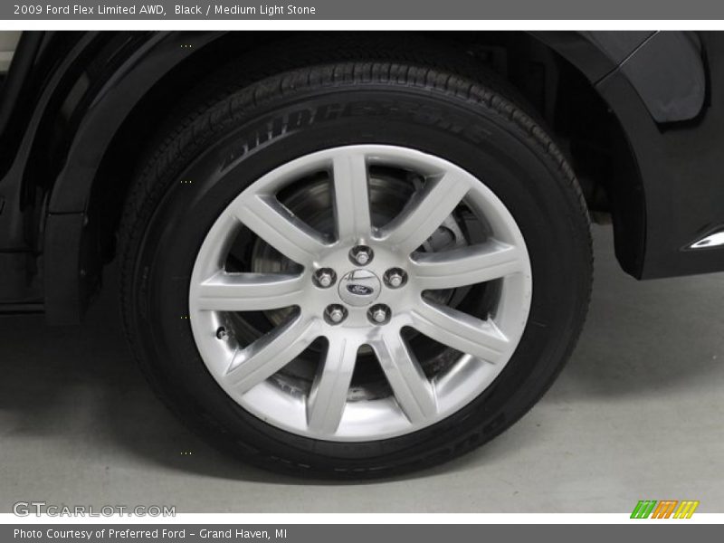 Black / Medium Light Stone 2009 Ford Flex Limited AWD