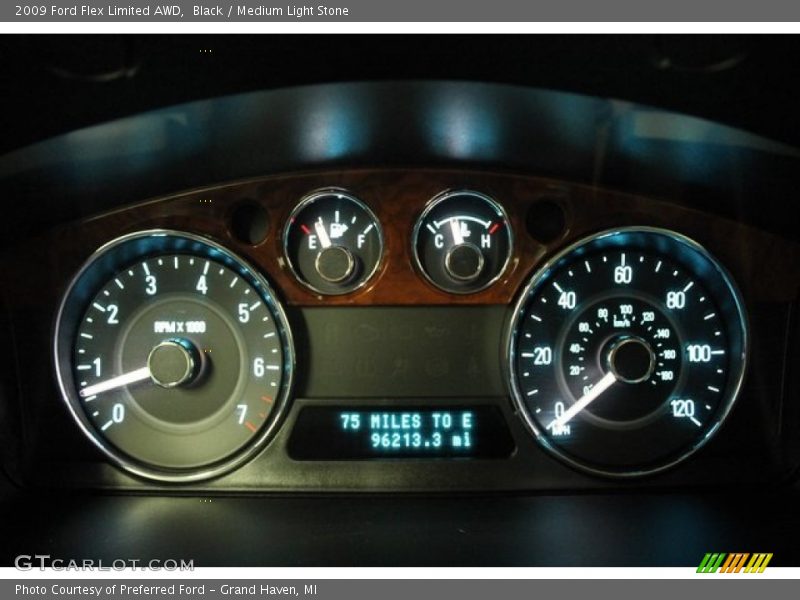 Black / Medium Light Stone 2009 Ford Flex Limited AWD