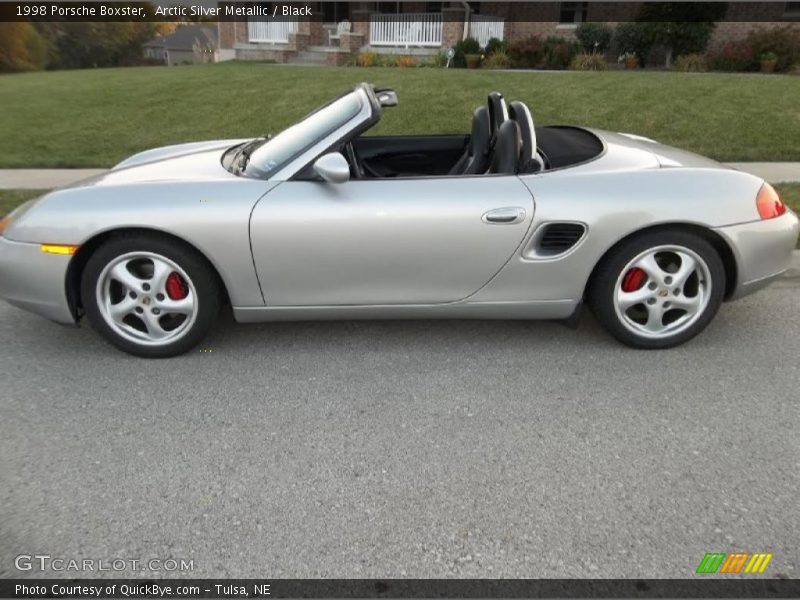 Arctic Silver Metallic / Black 1998 Porsche Boxster