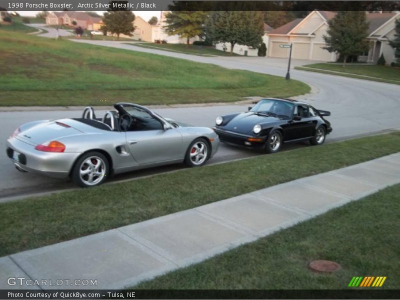 Arctic Silver Metallic / Black 1998 Porsche Boxster