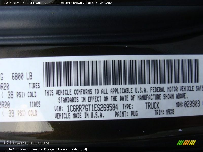 Western Brown / Black/Diesel Gray 2014 Ram 1500 SLT Quad Cab 4x4