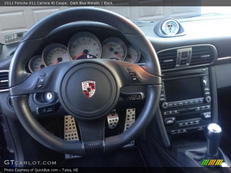 Dark Blue Metallic / Black 2011 Porsche 911 Carrera 4S Coupe