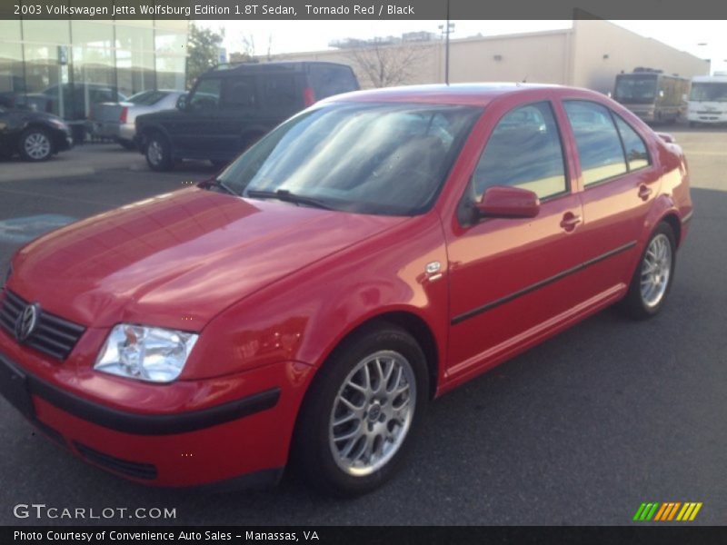 Tornado Red / Black 2003 Volkswagen Jetta Wolfsburg Edition 1.8T Sedan