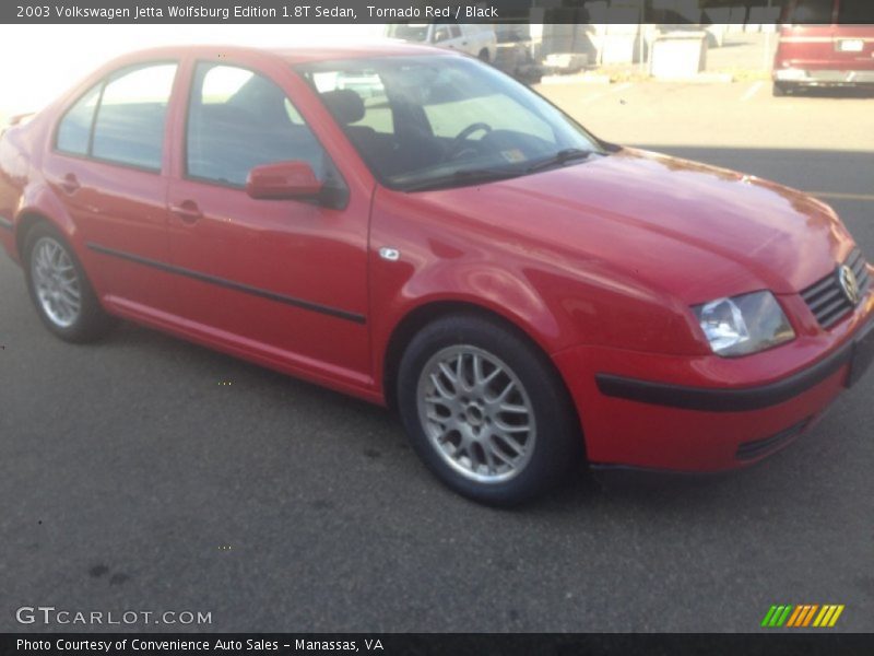 Tornado Red / Black 2003 Volkswagen Jetta Wolfsburg Edition 1.8T Sedan