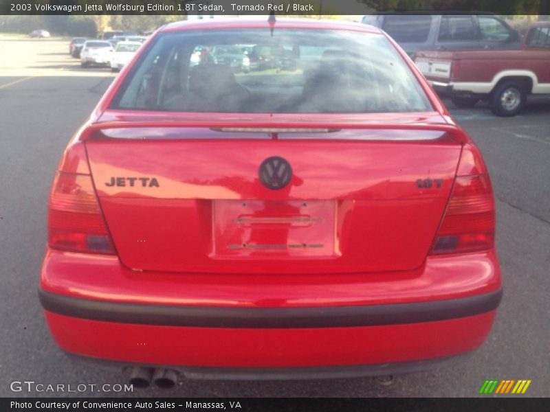 Tornado Red / Black 2003 Volkswagen Jetta Wolfsburg Edition 1.8T Sedan