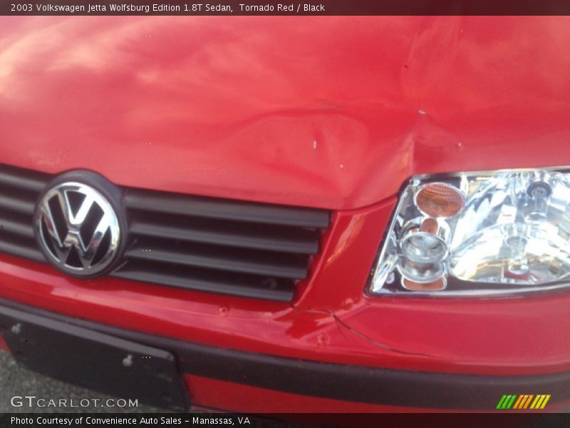Tornado Red / Black 2003 Volkswagen Jetta Wolfsburg Edition 1.8T Sedan