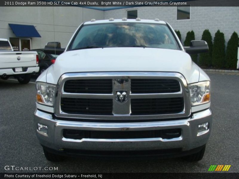 Bright White / Dark Slate Gray/Medium Graystone 2011 Dodge Ram 3500 HD SLT Crew Cab 4x4 Dually