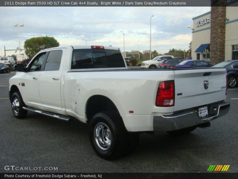 Bright White / Dark Slate Gray/Medium Graystone 2011 Dodge Ram 3500 HD SLT Crew Cab 4x4 Dually