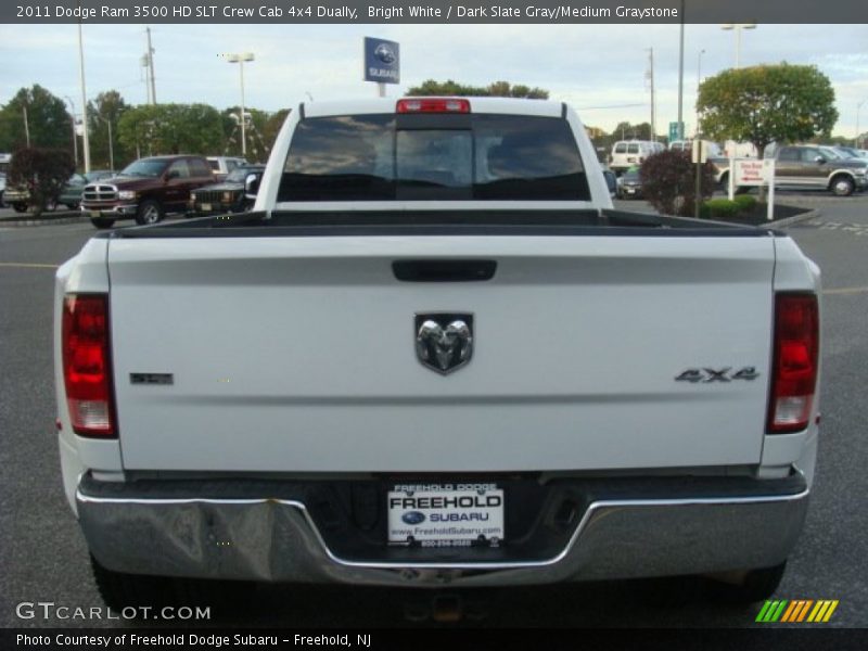 Bright White / Dark Slate Gray/Medium Graystone 2011 Dodge Ram 3500 HD SLT Crew Cab 4x4 Dually
