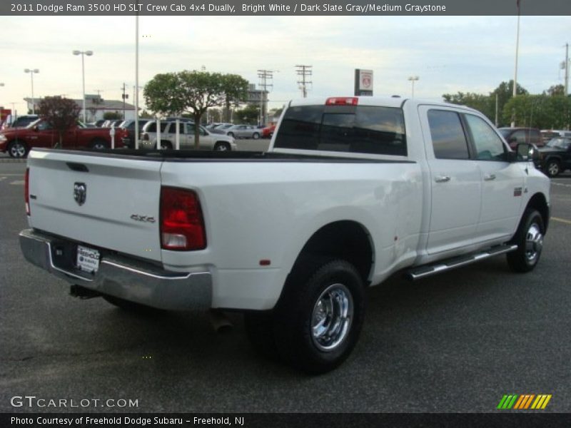 Bright White / Dark Slate Gray/Medium Graystone 2011 Dodge Ram 3500 HD SLT Crew Cab 4x4 Dually