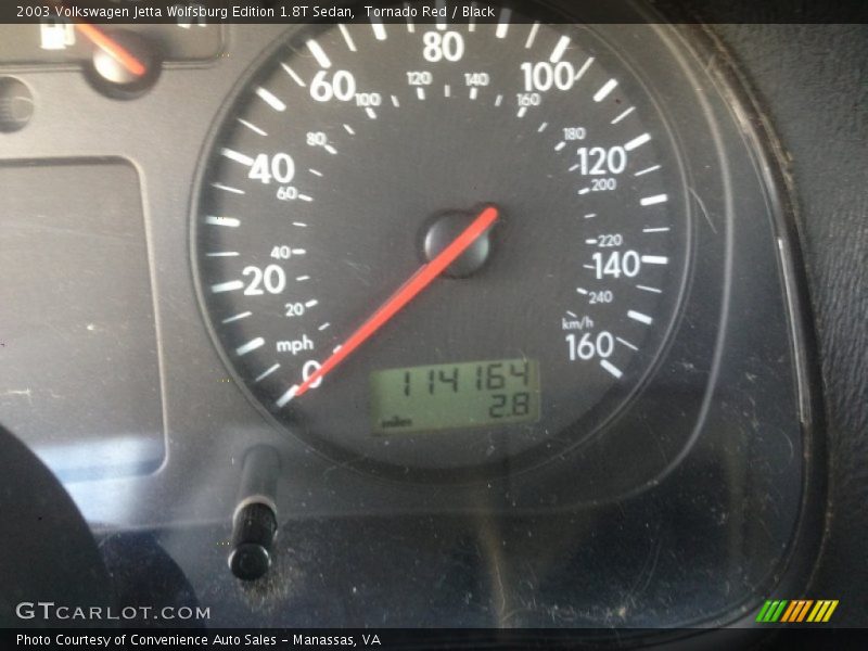 Tornado Red / Black 2003 Volkswagen Jetta Wolfsburg Edition 1.8T Sedan